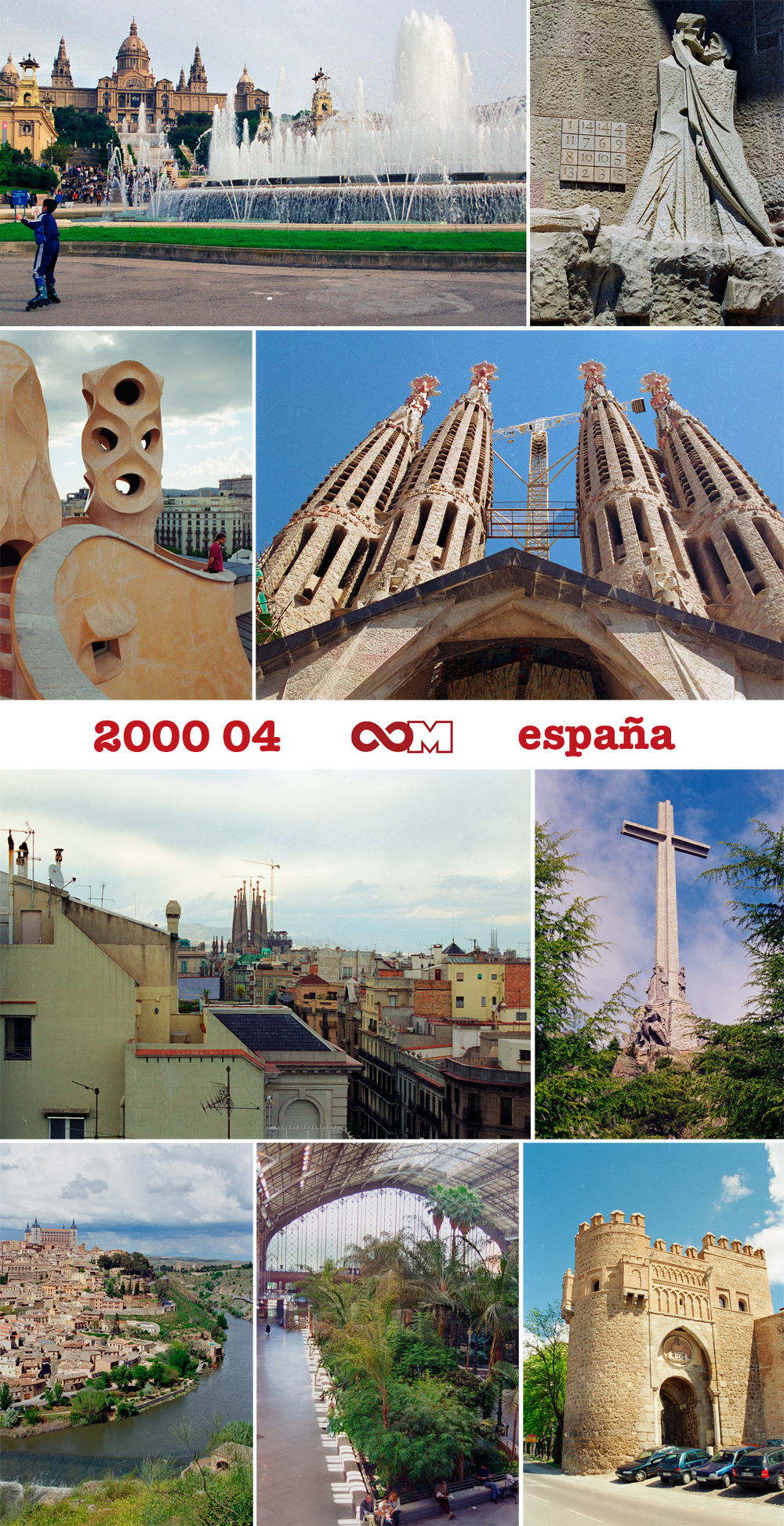 Spain, España, 25 years ago, hace 25 años, Barcelona, Toledo, Madrid, Valle de Cuelgamuros, Valle de los Caídos