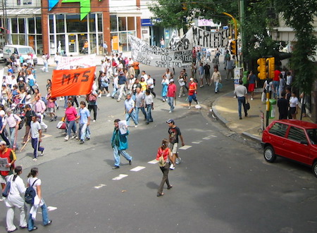 Buenos Aires, Caballito, piqueteros, manifestación, demonstration