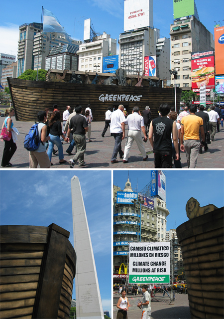 Argentina, Buenos Aires, obelisco, Greenpeace