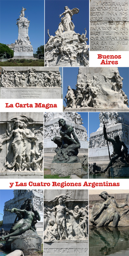 Buenos Aires, La Carta Magna y Las Cuatro Regiones Argentinas, Querol i Subirats, Art Nouveau, Julián García Núñez