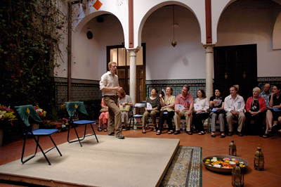 Robert Wright, explaining flamenco in Sevilla