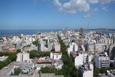 Montevideo, Avenida 18 de Julio, Palacio Municipal, panorama, mirador