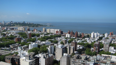 Montevideo, Avenida 18 de Julio, Palacio Municipal, panorama, mirador