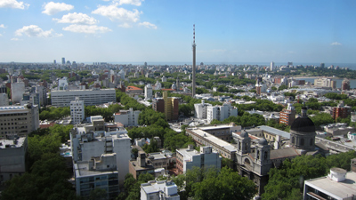 Montevideo, Avenida 18 de Julio, Palacio Municipal, panorama, mirador
