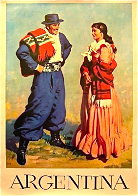 Argentina, travel poster, gaucho