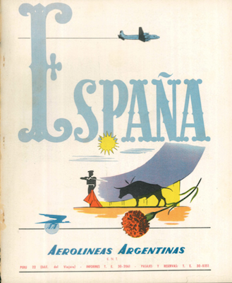 Argentina, travel poster, Aerolíneas Argentinas, Londres, London