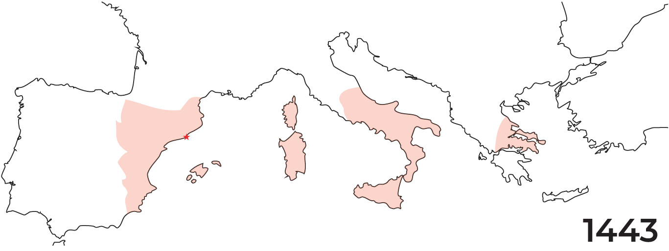 Crown of Aragón, 1443