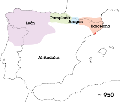 Iberian Peninsula, year 950