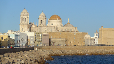 España, Spain, Cádiz, malecón, catedral