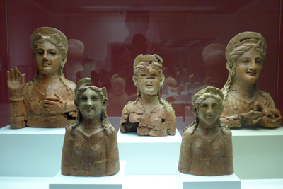 España, Spain, Cádiz, Phoenician terracotta bustos