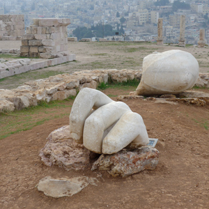 Jordan, Amman, citadel, Roman ruins, hand of Hercules