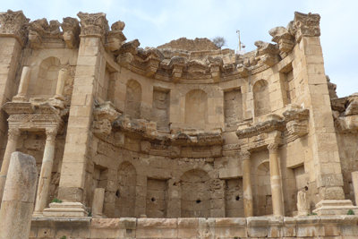 Jordan, Jerash, Roman ruins, fountain