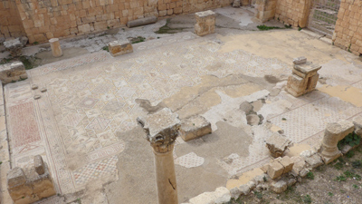 Jordan, Jerash, Roman ruins, church mosaics