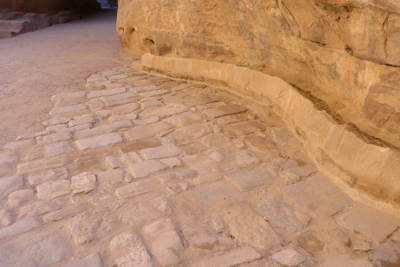 Jordan, Petra, necropolis, pavement
