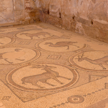 Jordan, Petra, Byzantine church, mosaics