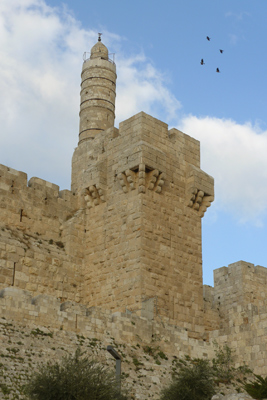 Israel, Jerusalem, Tower of David, walls