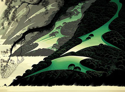 Eyvind Earle, art, serigraph