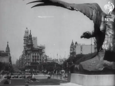 British Pathé newsreel capture, Buenos Aires, Palacio Barolo