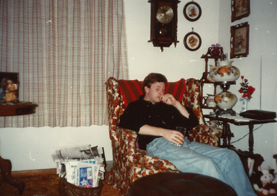 Robert Wright, Moulton, Iowa, asleep