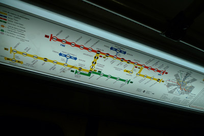 Romania, Bucureşti, Bucharest, subway, sign