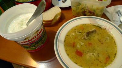 Romania, Bucharest, Bucureşti, chicken soup, cream