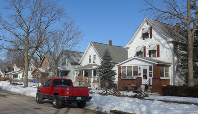 USA, Iowa, Cedar Rapids, houses