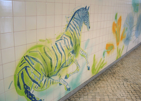 Portugal, Lisboa, Metro, subway, tiles, azulejos, linha azul, Jardim Zoológico, Júlio Resende