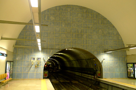 Portugal, Lisboa, Metro, subway, tiles, azulejos, Telheiras, Eduardo Batarda