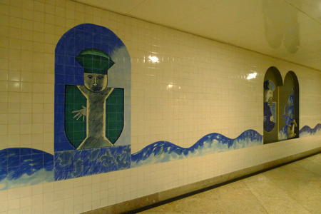 Portugal, Lisboa, Metro, subway, linha vermelho, tiles, azulejos, Alameda