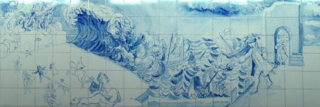 Portugal, Lisboa, Metro, subway, linha amarela, tiles, azulejos, Marquês de Pombal