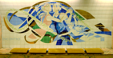 Portugal, Lisboa, Metro, subway, linha amarela, tiles, azulejos, Saldanha