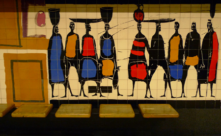 Portugal, Lisboa, Metro, subway, linha amarela, tiles, azulejos, Picoas