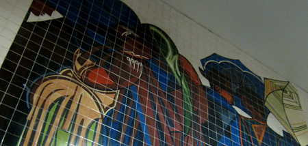 Portugal, Lisboa, Metro, subway, linha vermelho, tiles, azulejos, Almada Negreiros, Saldanha