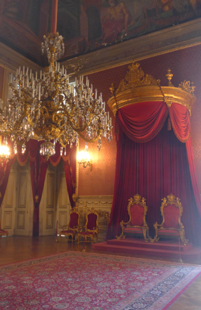 Portugal, Lisboa, Palácio da Ajuda, Sala dos Tronos, throne room