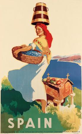 Spain, travel, poster Galicia