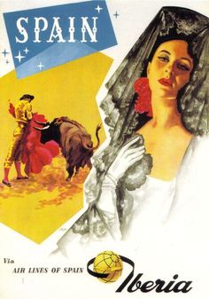 Spain, travel, poster, Iberia