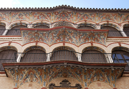 España, Spain, Andalucía, Écija, façade, fresco, silk guild