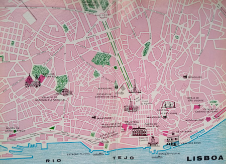 Portugal, Lisboa, Lisbon, Everest, 1973, mapa