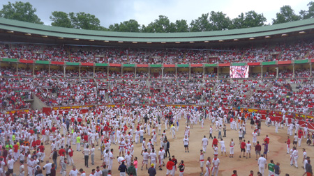 España, Spain, País Vasco, Basque Country, Pamplona, Iruña, Encierro, Running of the Bulls, Plaza de Toros