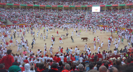 España, Spain, País Vasco, Basque Country, Pamplona, Iruña, Encierro, Running of the Bulls, Plaza de Toros