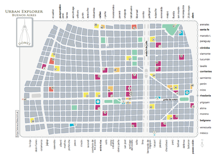 Buenos Aires, domes, cúpulas, 2007 map, Urban Explorer