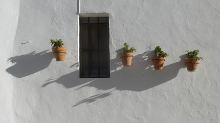 Arcos de la Frontera, macetas, flowerpots