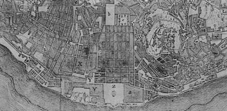 Portugal, Lisboa, 1785, Baixa, city plan