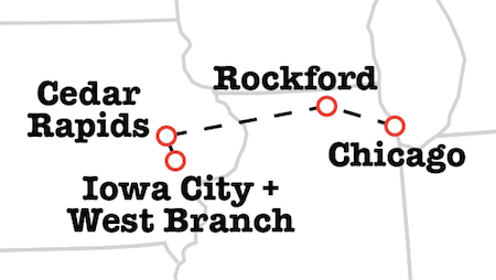 road trip, midwest, rockford, cedar rapids, Iowa, Iowa City, West Branch