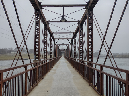 Rockford, Illinois, Midwest, Rock River, pedestrian bridge