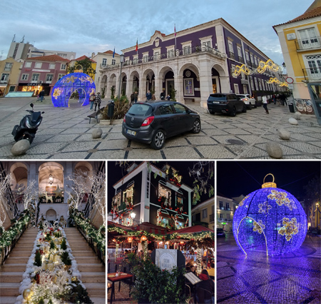 Setúbal, Portugal, Christmas, decorations, câmara municipal, town hall, lights