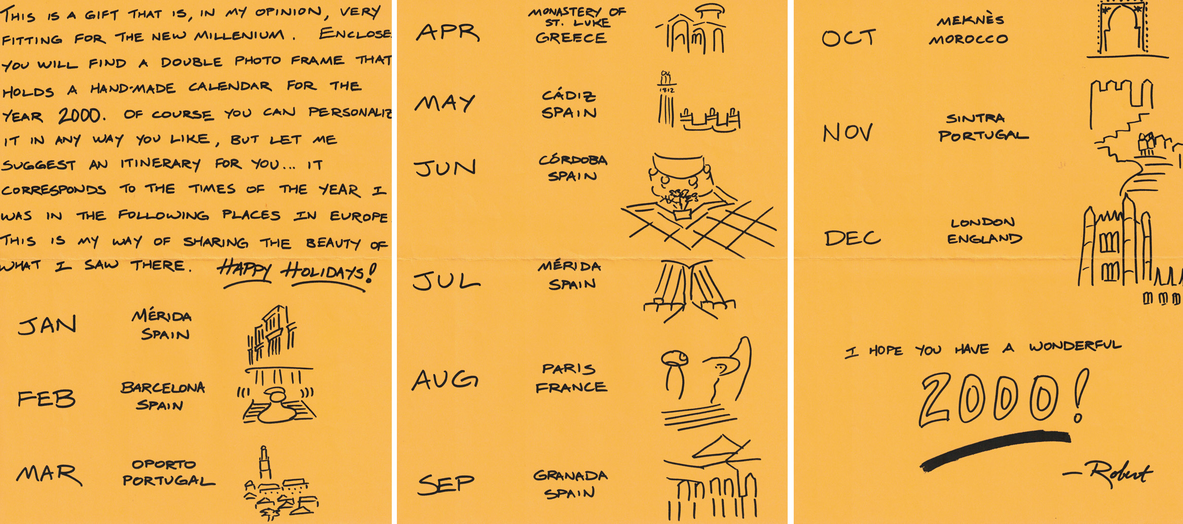 2000 calendar text