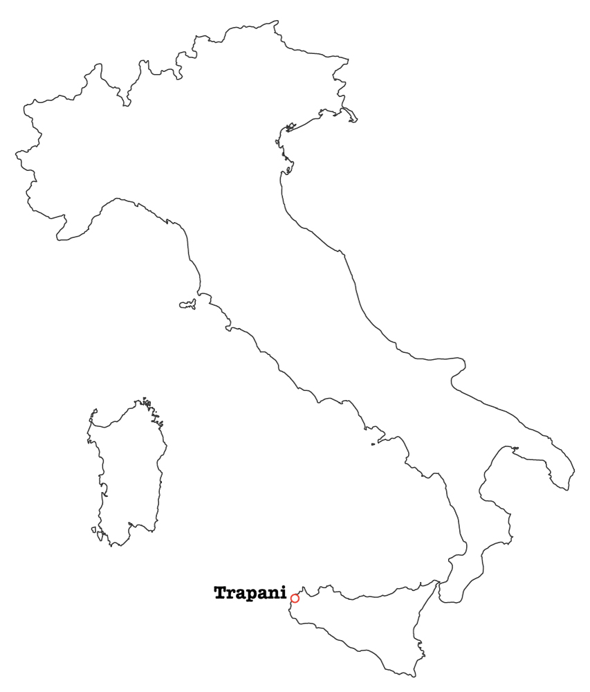 map, Italy, Italia, Sicily, Trapani